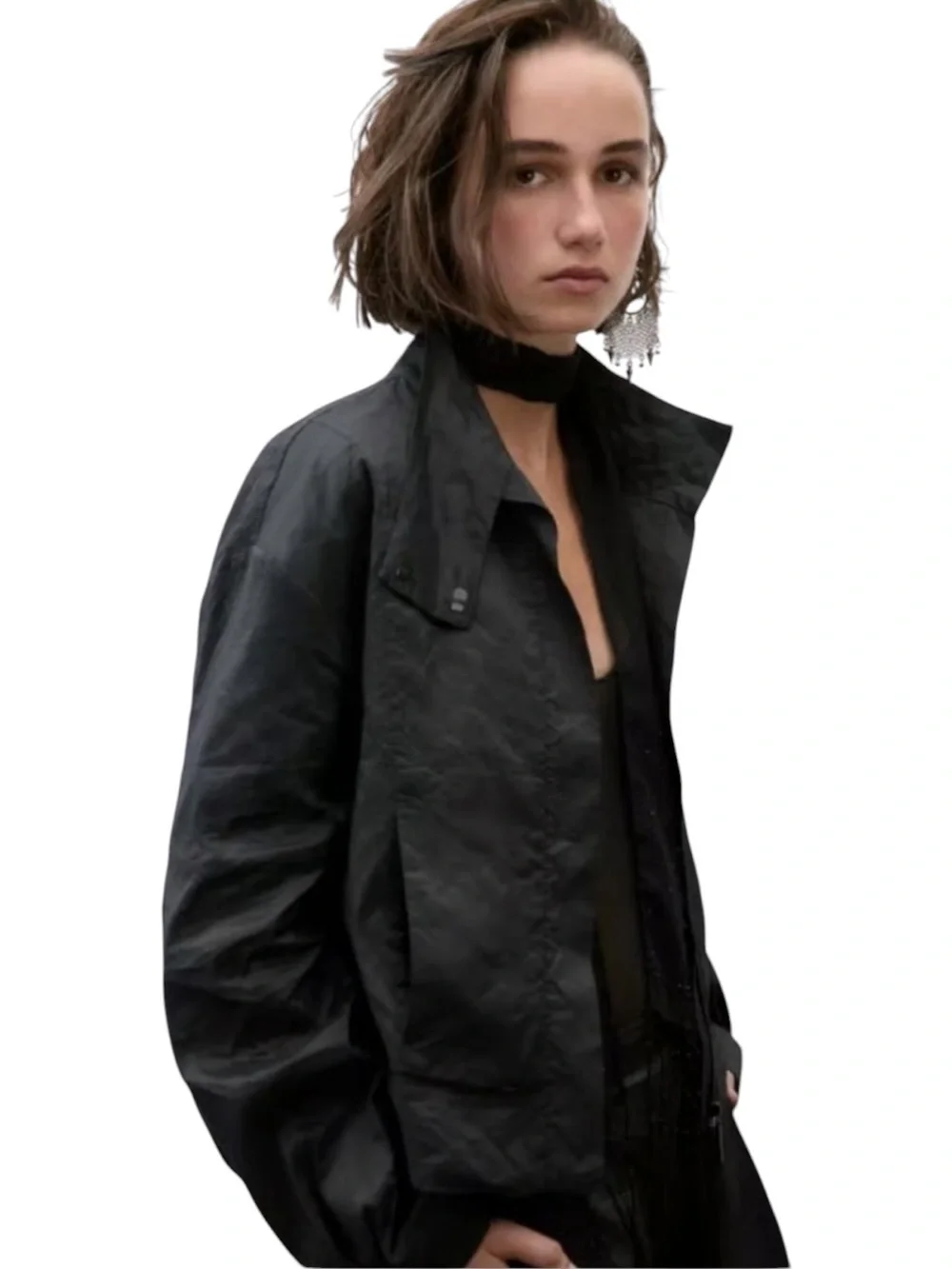 ZARA Funnel Neck Wind Breaker in Sz S
